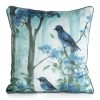 Poszewka na poduszkę Toile de Jouy błękitno-biała 45X45 – miękka welwetowa