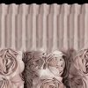 Zasłona gotowa na taśmie Roses 13 pudrowy 140 X 270 CM – welwetowa z różami