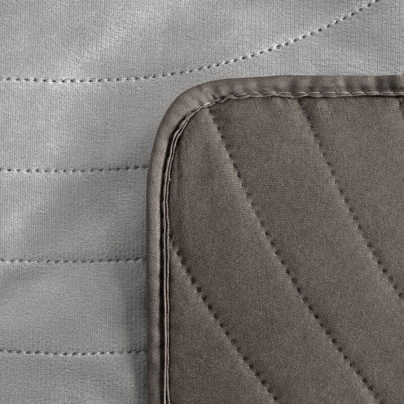 Narzuta welurowa Luiz10 srebrna 200 x 220 cm – doda przytulności