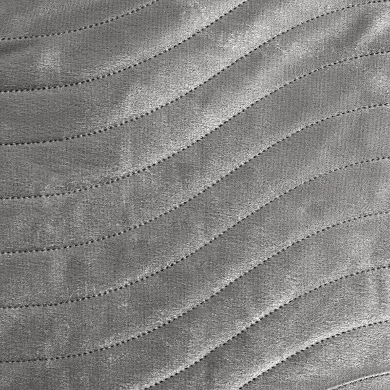 Narzuta welurowa Luiz10 srebrna 200 x 220 cm – doda przytulności