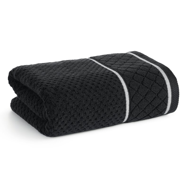 Ręcznik zero twist czarny 70 x 140 cm – miękki i chłonny