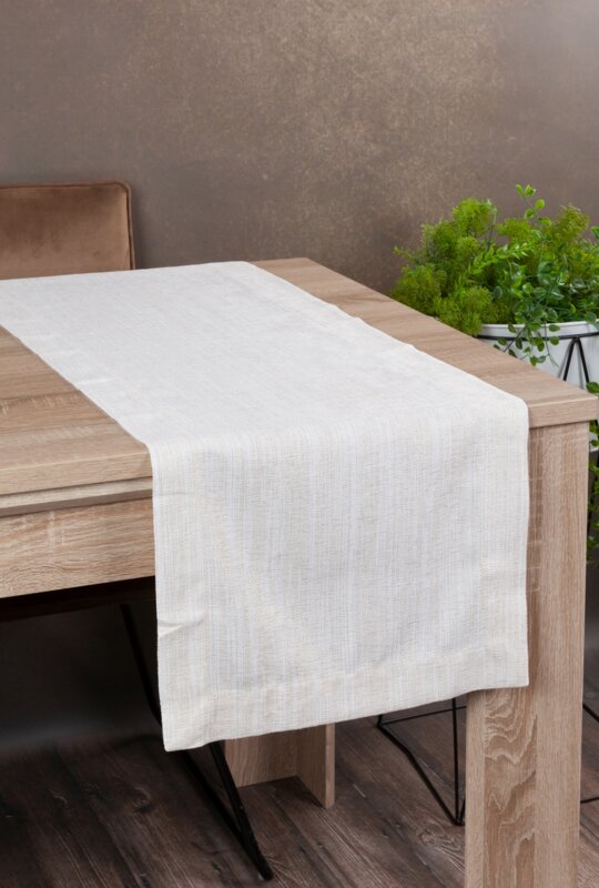 Obrus Zoja biały 40 x 140 cm – doda blasku wnętrzu