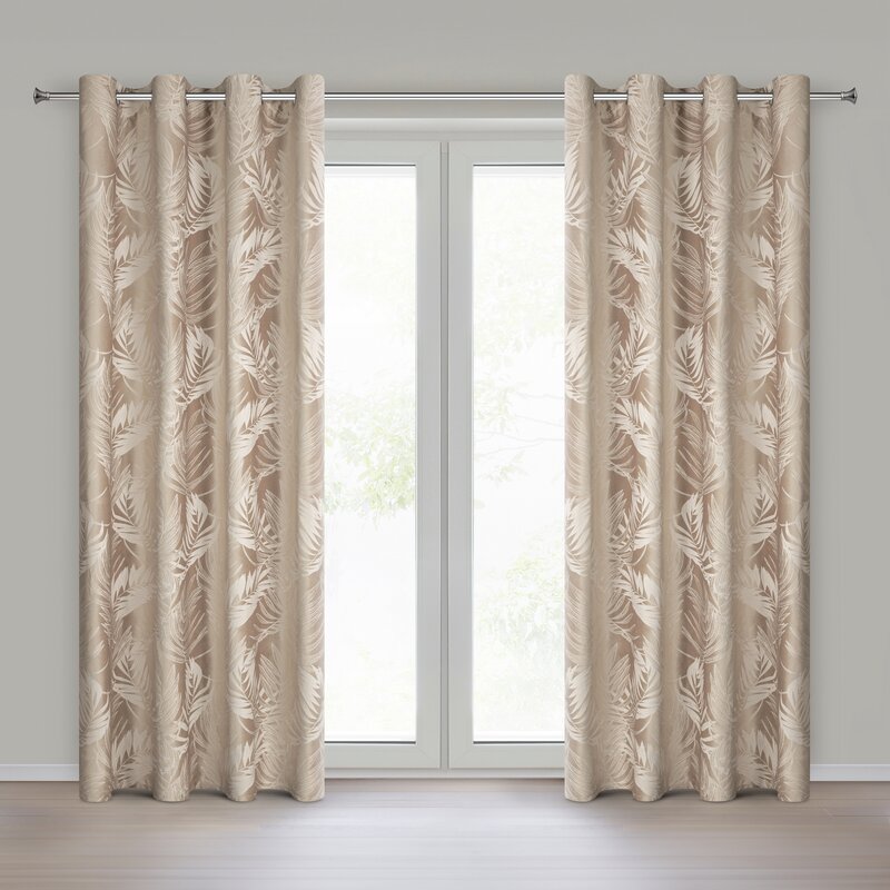 Zasłona gotowa Vera ciemnobeżowa 140 x 250 cm – zaciemnia pomieszczenie
