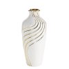 Wazon ceramiczny Sara (01) biały 18 X 16 X 25 CM – z misternymi detalami