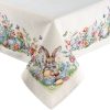 Obrus gobelinowy Zajączki Pisanki naturalny 140X180 – idealny na Wielkanoc