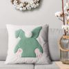 Poszewka dekoracyjna Wiosna 129 biała 45 X 45 cm – z motywem króliczka