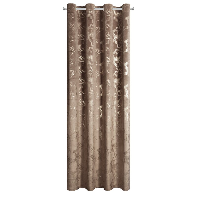 Zasłona gotowa Raja brązowa 140 X 250 CM – welwetowa, zapewnia prywatność