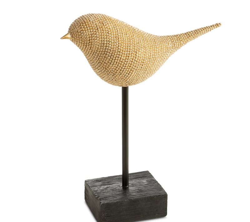 Figurka ceramiczna Eldo złota 17 X 6 X 20 CM – do salonu i sypialni