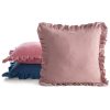 Poszewka Muslin z falbanką beżowa 45 X 45 CM – przytulna i miękka