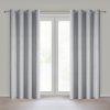 Zasłona gotowa Linda stalowa 140 X 250 CM – naturalny splot