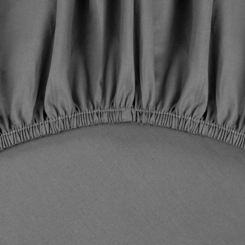 Prześcieradło z gumką Basic stalowe 180 X 200 X 30 CM – miękkie i przewiewne