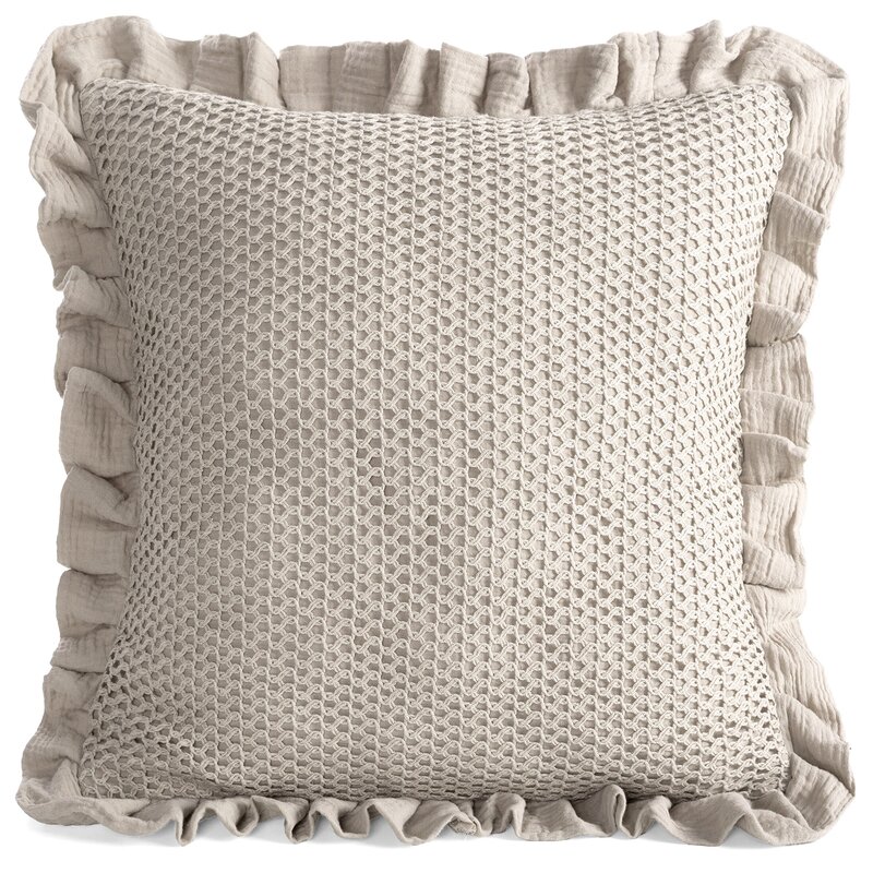 Poszewka Muslin beżowa 45 X 45 cm – miękka i delikatna