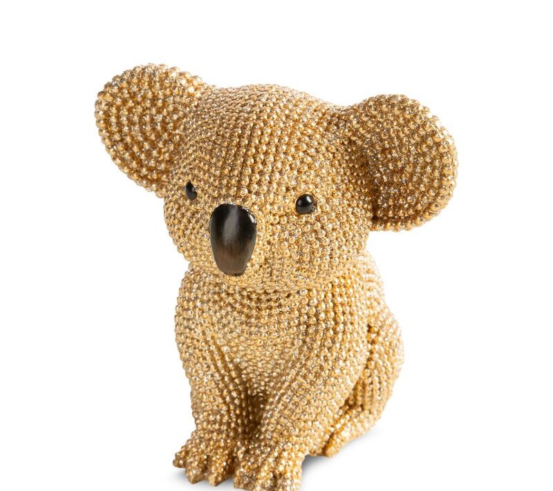 Figurka dekoracyjna koala Eldo złota 10 X 8 X 11 CM – z unikalną fakturą