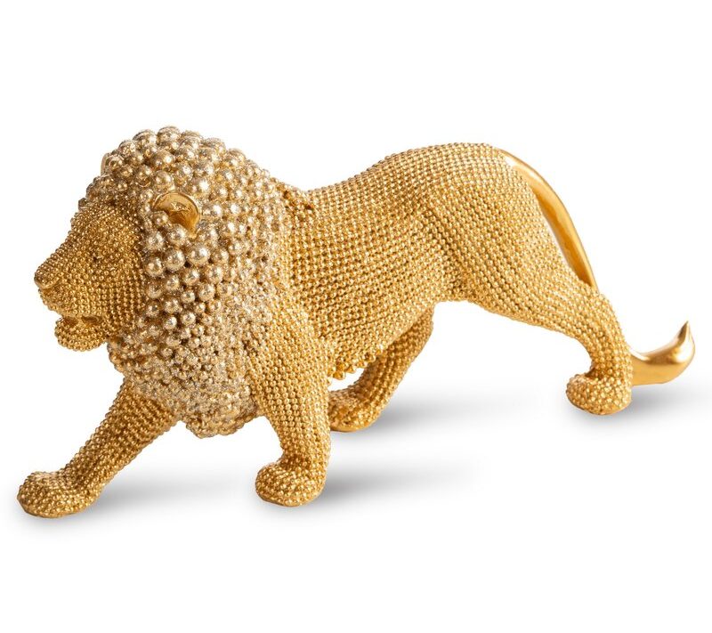 Figurka ceramiczna Eldo złota 23 X 6 X 12 cm – do salonu i gabinetu