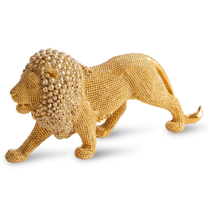 Figurka ceramiczna Eldo złota 23 X 6 X 12 cm – do salonu i gabinetu