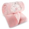 Kocyk dziecięcy BABY3 różowy 80 X 110 cm – miękki i puszysty