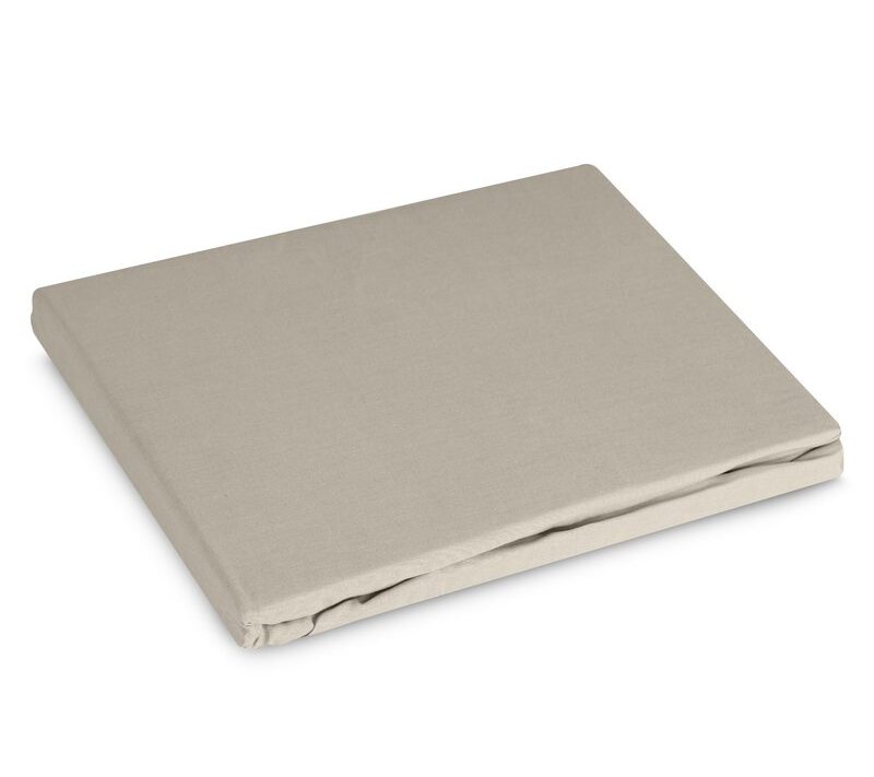 Prześcieradło z gumką Basic beżowe 160 X 200 X 30 cm – z bawełny Renforce