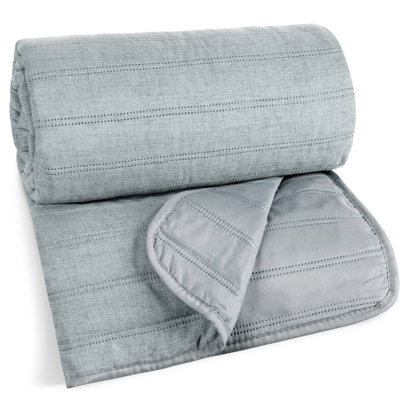 Narzuta Selen szałwiowa 240 X 220 cm – imitacja lnu
