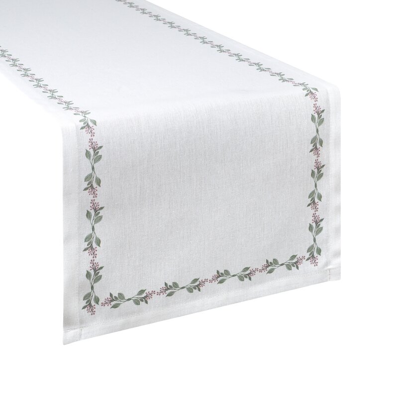 Bieżnik Lily biały 40 X 140 CM – doda subtelnej elegancji
