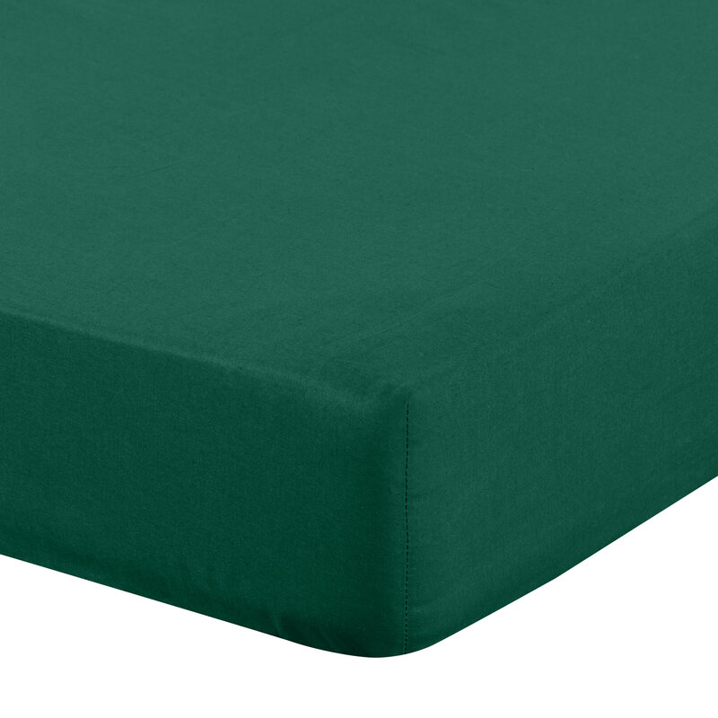 Prześcieradło z gumką Basic butelkowy zielony 140 X 200 X 30 cm – elastyczne i trwałe
