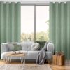 Zasłona gotowa Linda zielona 140 X 250 CM – naturalny splot