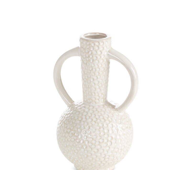 Wazon ceramiczny Alexa kremowy O 15 X 24 CM – na susze i kwiaty