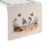 Obrus gobelinowy z motywem wiejskim naturalny 45X140 – sielski klimat do wnętrza