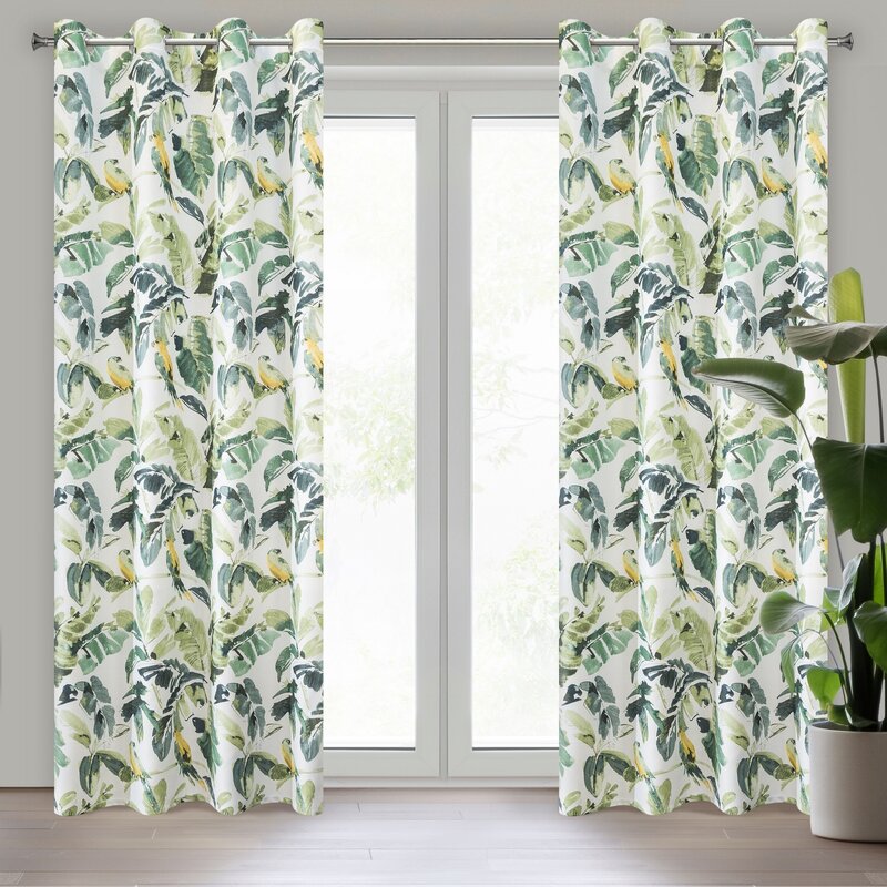 Zasłona gotowa D91 Flore brązowa 140 X 250 cm – zapewniająca półmrok