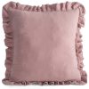 Poszewka dekoracyjna Muślin 2 pudrowa 45 X 45 cm – z ozdobną falbanką