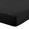 Prześcieradło z gumką BASIC czarne 180 X 200 X 30 CM – elastyczne i trwałe