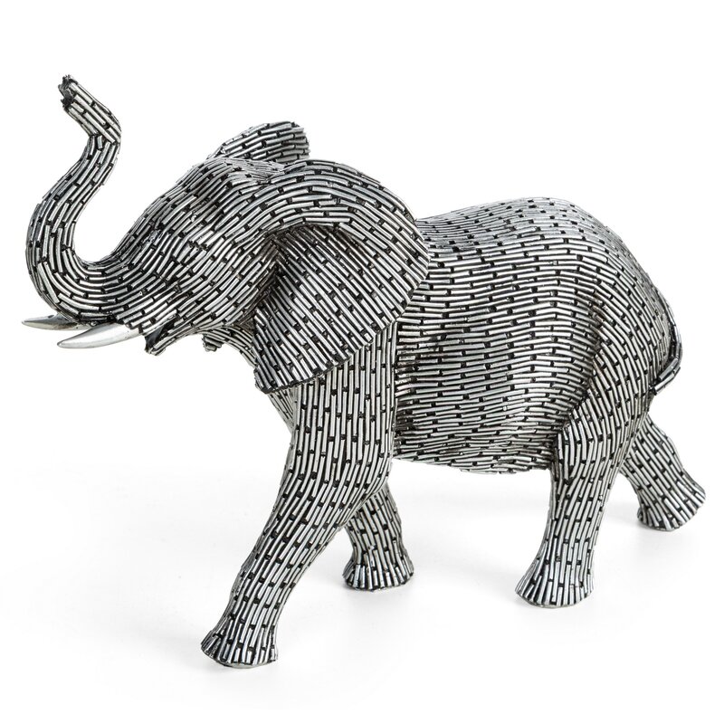 Figurka dekoracyjna Zuri srebrna 27 X 10 X 21 CM – egzotyczny akcent