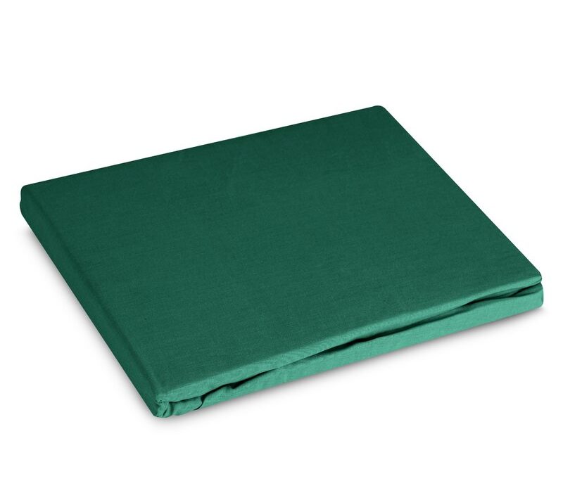 Prześcieradło z gumką Basic butelkowy zielony 100 X 200 X 30 CM – elastyczne i trwałe