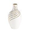 Wazon ceramiczny Estela biały 17 X 17 X 30 CM – na kwiaty i dekoracje