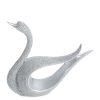 Figurka ceramiczna ELDO srebrna 18 X 6 X 15 CM – w kształcie łabędzia