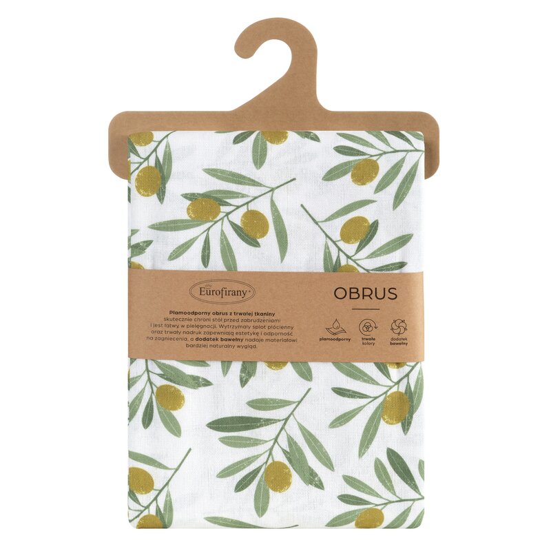 Obrus Erin biały 140 X 220 CM – z motywem oliwek