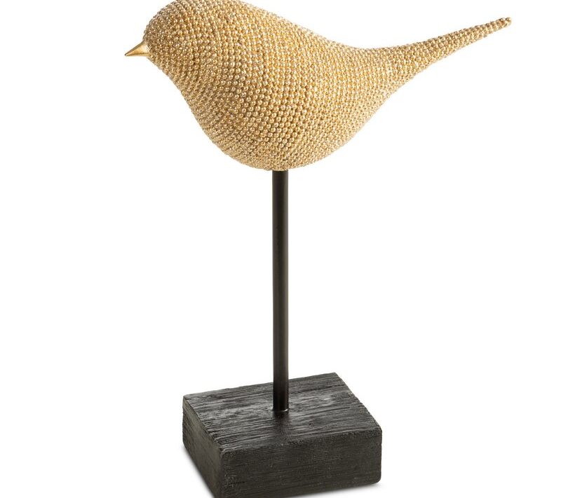 Figurka ceramiczna Eldo złota 21 X 8 X 26 CM – o granulowanej strukturze