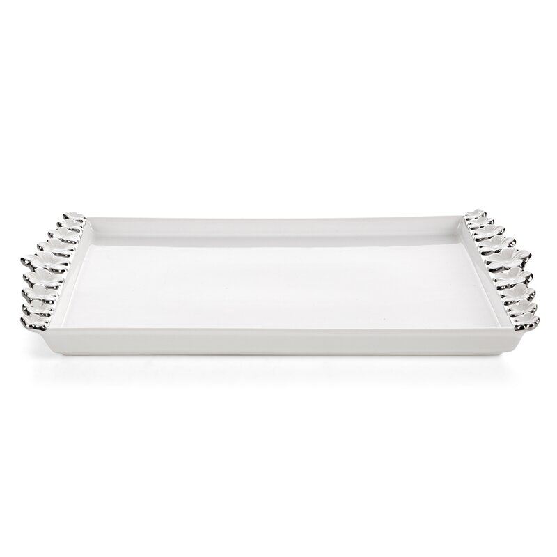 Patera dekoracyjna Ariana biała 39 X 22 X 3 CM – na owoce i ozdoby