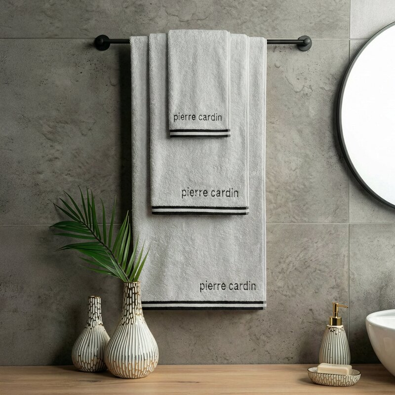 Ręcznik Pierre Cardin Rocco srebrny 30 X 50 CM – miękki i chłonny
