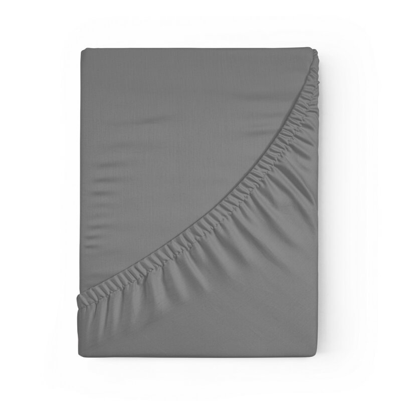 Prześcieradło z gumką Basic stalowe 180 X 200 X 30 CM – miękkie i przewiewne