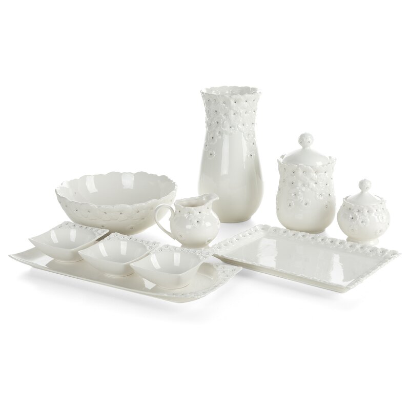 Cukiernica ceramiczna biała O 10 X 12 CM – na cukier i drobiazgi