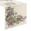 Obrus gobelinowy z motywem bzów Naturalny 40X100 – wiosenna dekoracja
