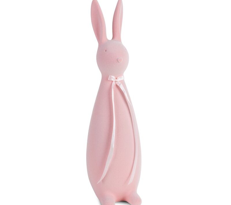 Figurka zająca jasnoróżowa 13X16X47 – radosna Wielkanoc
