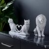 Figurka ceramiczna Eldo srebrna 22 X 7 X 12 CM – idealna na prezent