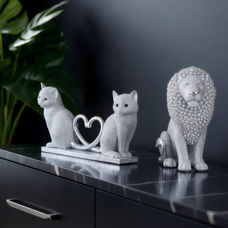 Figurka ceramiczna Eldo srebrna 22 X 7 X 12 CM – idealna na prezent