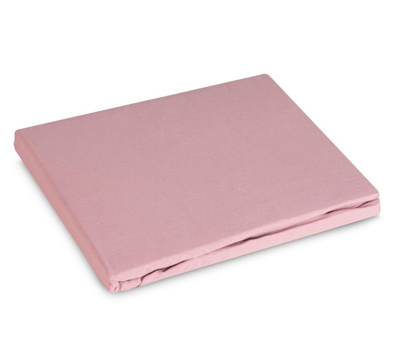 Prześcieradło z gumką BASIC pudrowy róż 160 X 200 X 30 CM – miękkie i stabilne