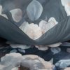 Pościel mikrowłókno D91 Kira ciemnogranatowa 220 X 200 CM – z malowniczym wzorem