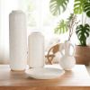 Wazon ceramiczny Alexa kremowy O 15 X 30 CM – z unikalną teksturą