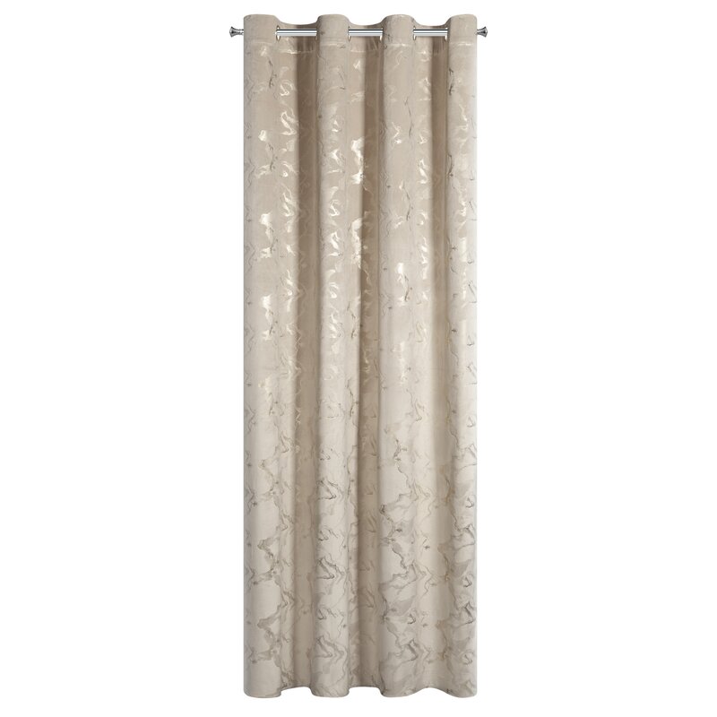 Zasłona welwetowa RAJA beżowa 140 X 250 cm – stonuje światło