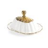Misa ceramiczna Ester (01) biała 20 X 15 X 4 cm – na drobiazgi i ozdoby