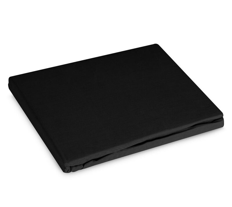 Prześcieradło z gumką Basic czarne 160 X 200 X 30 CM – miękka i gładka